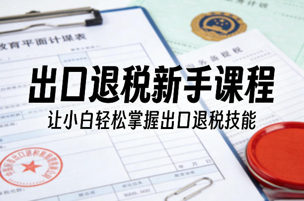 出口退税新手课程，让小白轻松掌握出口退税技能-蓝天网创