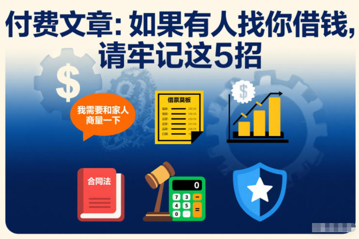 付费文章：如果有人找你借钱，请牢记这5招-蓝天网创