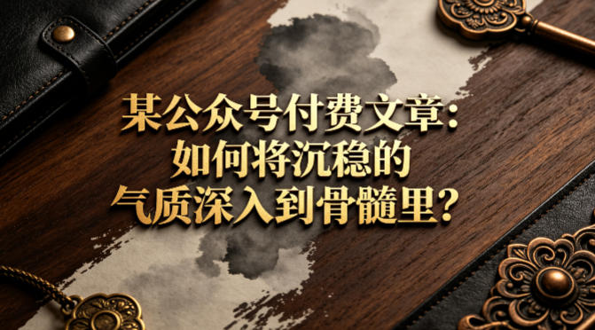 某公众号付费文章：如何将沉稳的气质深入到骨髓里？-蓝天网创