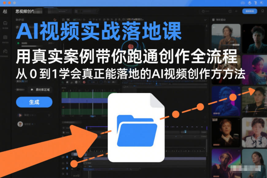 AI视频实战落地课，用真实案例带你跑通创作全流程，从0到1学会真正能落地的AI视频创作方法-蓝天网创