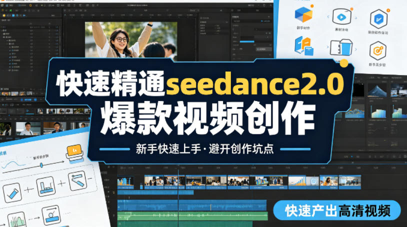 快速精通seedance2.0爆款视频创作，快速产出高清视频，避开大量创作坑点，新手也能快速上手-蓝天网创
