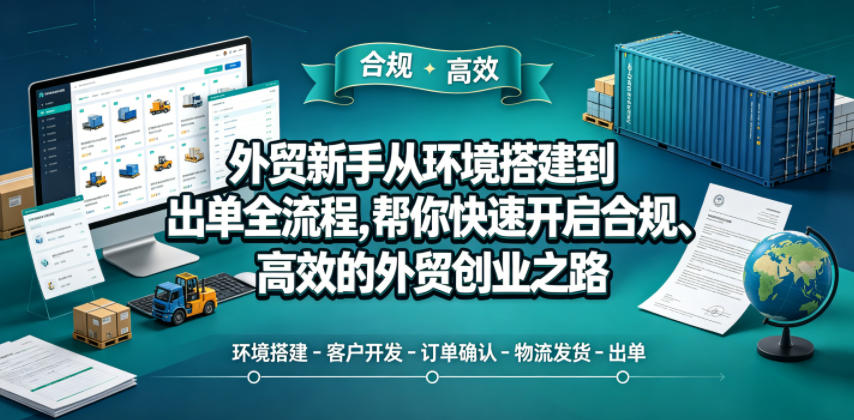 外贸新手从环境搭建到出单全流程，帮你快速开启合规、高效的外贸创业之路-蓝天网创