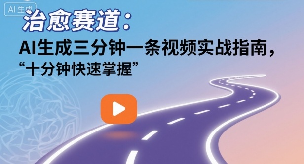 治愈赛道：AI生成三分钟一条视频实战指南，十分钟快速掌握-蓝天网创