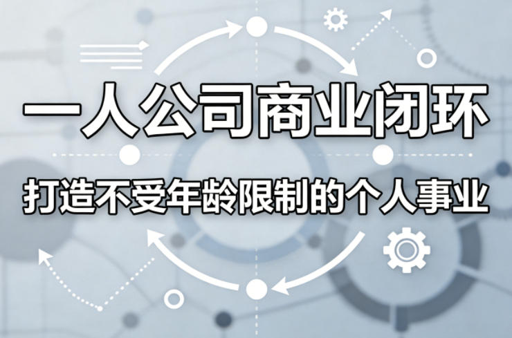 一人公司商业闭环，打造一份不受年龄限制的个人事业-蓝天网创