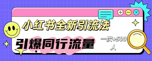 小红书群聊引流：同行流量引爆计划-蓝天网创