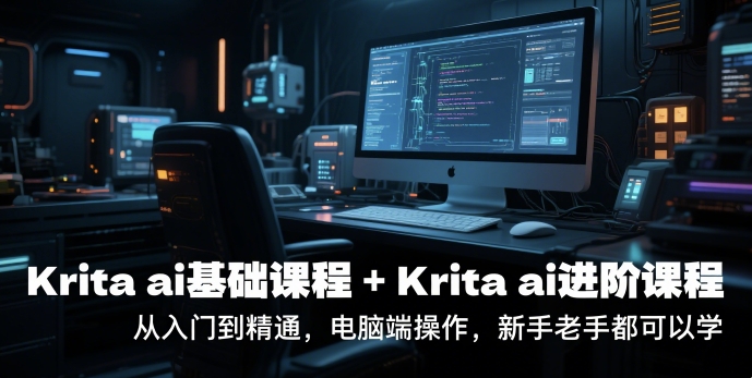 krita ai基础课程+Krita ai进阶课程，从入门到精通，电脑端操作，新手老手都可以学-蓝天网创