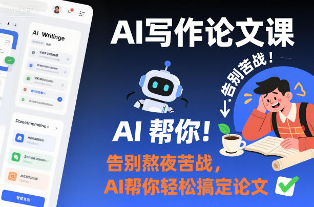 AI写作论文课，告别熬夜苦战，AI帮你轻松搞定论文-蓝天网创