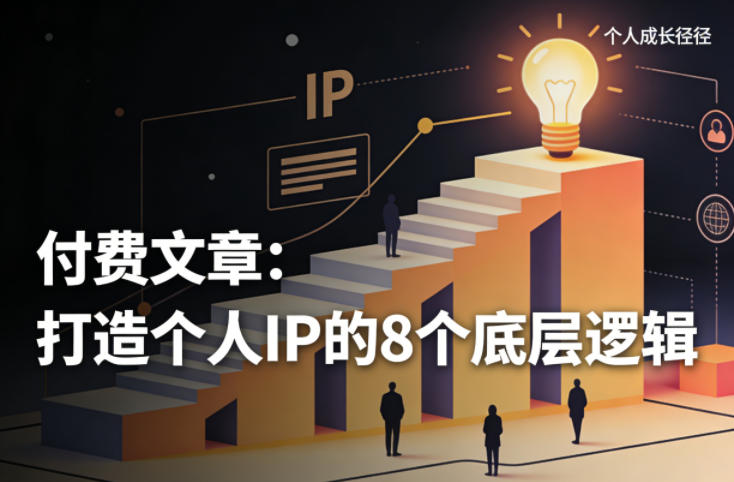 付费文章：打造个人IP的8个底层逻辑-蓝天网创