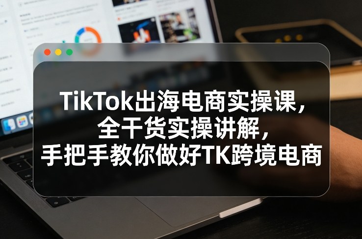 TikTok出海电商实操课，全干货实操讲解，手把手教你做好TK跨境电商-蓝天网创