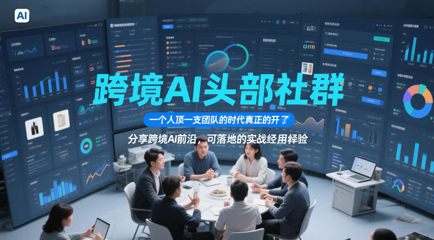 跨境AI头部社群，一个人顶一支团队的时代真正的开始了，分享跨境AI前沿，可落地的实战经验（更新3月23日）-蓝天网创