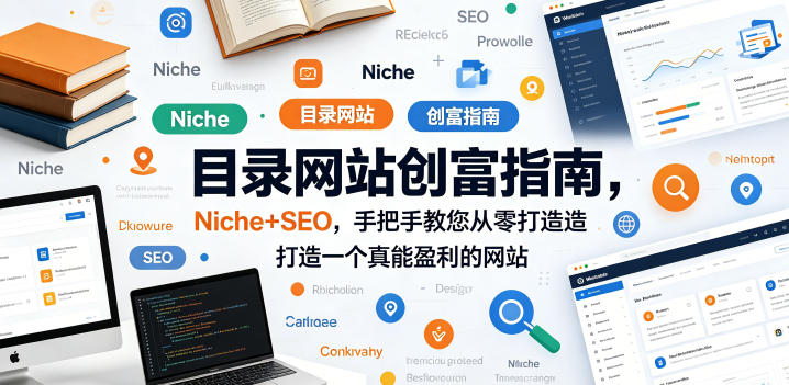目录网站创富指南，Niche+SEO，手把手教您从零打造打造一个真能盈利的网站【原创双语字幕】-蓝天网创