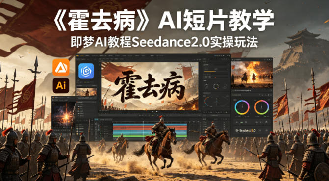 《霍去病》AI短片教学，即梦AI教程Seedance2.0实操玩法-蓝天网创