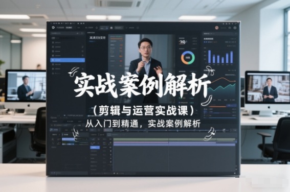 剪辑与运营实战课，从入门到精通，实战案例解析（更新2026）-蓝天网创