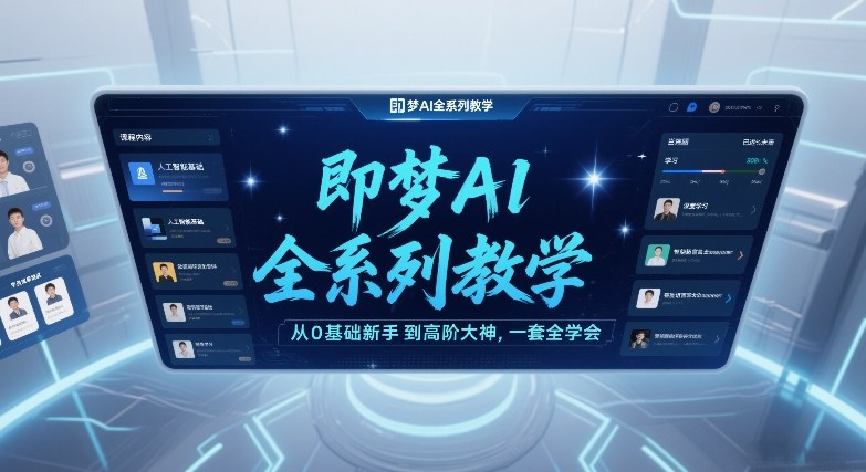 即梦AI全系列教学，从0基础新手到高阶大神，一套全学会-蓝天网创