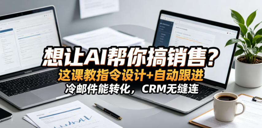 想让AI帮你搞销售？这课教指令设计+自动跟进，冷邮件能转化，CRM无缝连！【原创双语字幕】-蓝天网创