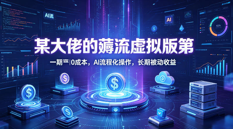 某大佬的薅流虚拟版第一期丨0成本，AI流程化操作，长期被动收益-蓝天网创