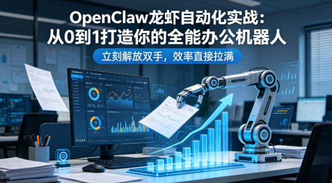 OpenClaw龙虾自动化实战：从0到1打造你的全能办公机器人，立刻解放双手，效率直接拉满-蓝天网创