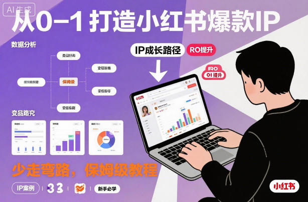 从0-1如何打造一个小红书爆款IP，少走弯路，保姆级教程-蓝天网创