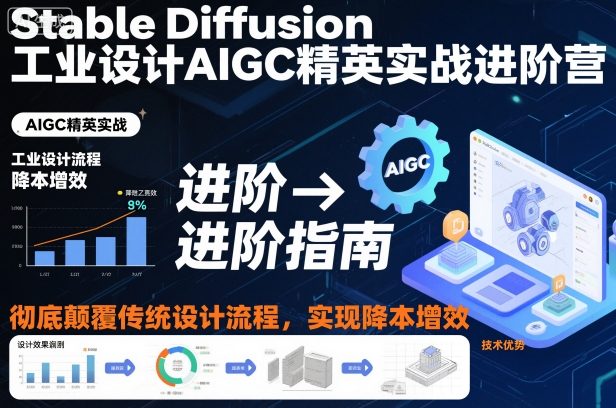 Stable Diffusion工业设计AIGC精英实战进阶营，彻底颠覆传统设计流程，实现降本增效-蓝天网创