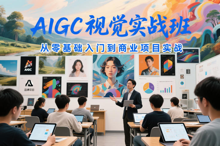 AIGC视觉实战班，从零基础入门到商业项目实战-蓝天网创