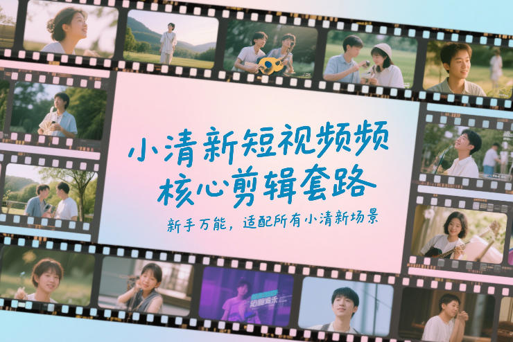 小清新短视频核心剪辑套路，新手万能，适配所有小清新场景-蓝天网创