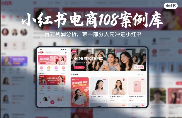 小红书电商108案例库，百W利润分析，带一部分人先冲进小红书【文档】-蓝天网创