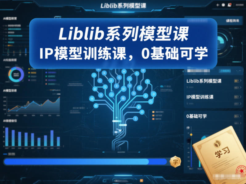Liblib系列模型课，IP模型训练课，0基础可学-蓝天网创