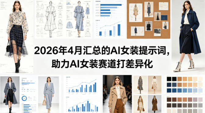 2026年4月汇总的AI女装提示词，助力AI女装赛道打差异化-蓝天网创