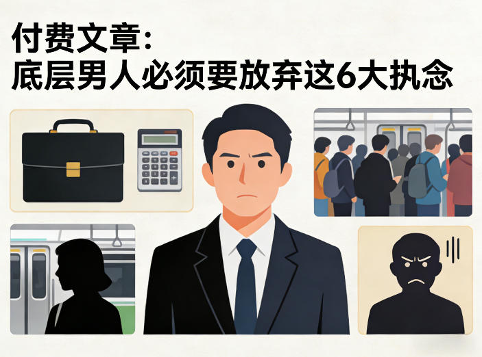 付费文章：底层男人必须要放弃这6大执念-蓝天网创