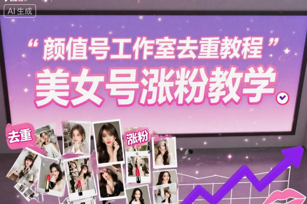 颜值号工作室去重教程，美女号涨粉教学-蓝天网创