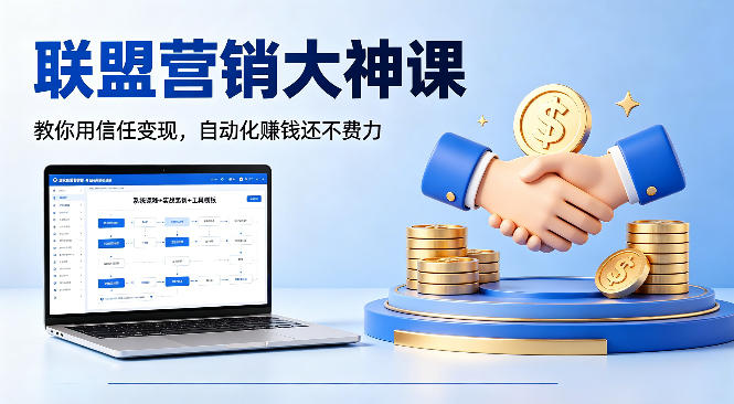 联盟营销大神课，教你用信任变现，自动化賺钱还不费力【原创双语字幕】-蓝天网创