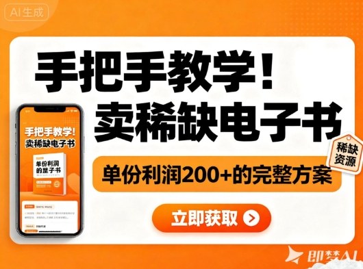 手把手教学！在小红书卖稀缺电子书，单份利润2张+的完整方案-蓝天网创