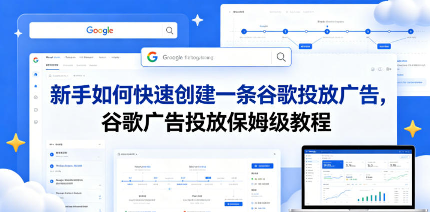 新手如何快速创建一条谷歌投放广告，谷歌广告投放保姆级教程-蓝天网创