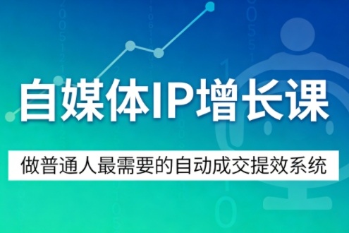 自媒体IP增长课，做普通人最需要的自动成交提效系统-蓝天网创