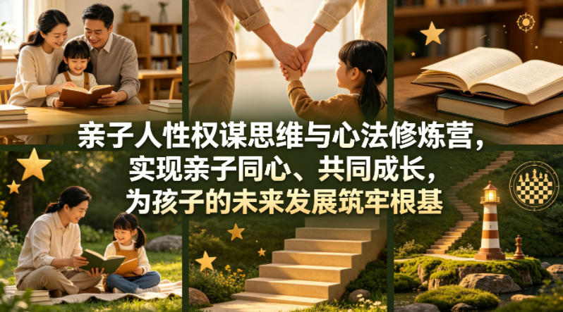 亲子人性权谋思维与心法修炼营，实现亲子同心、共同成长，为孩子的未来发展筑牢根基【音频】-蓝天网创