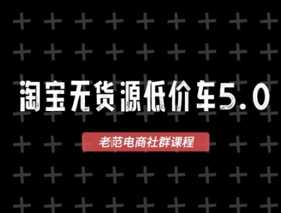 淘宝无货源价车5.0，​2025最新VIP淘宝无货源课程，1688代发，蓝海选品，零成本创业首选（更新）-蓝天网创