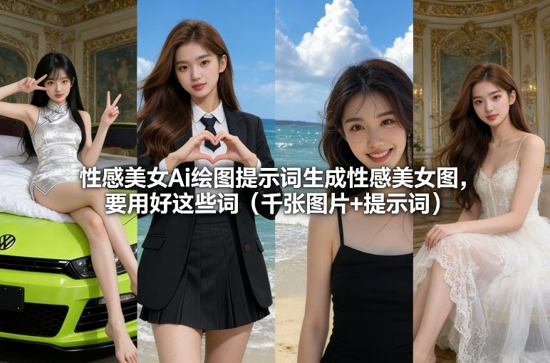 性感美女Ai绘图提示词生成性感美女图，要用好这些词（千张图片+提示词）-蓝天网创