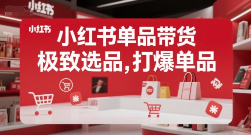 小红书单品带货，极致选品，打爆单品（更新）-蓝天网创