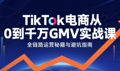 TikTok电商从0到千万GMV实战课，从0到1拆解实战秘籍（更新）-蓝天网创