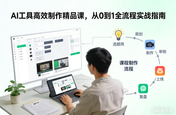 AI工具高效制作精品课，从0到1全流程实战指南-蓝天网创