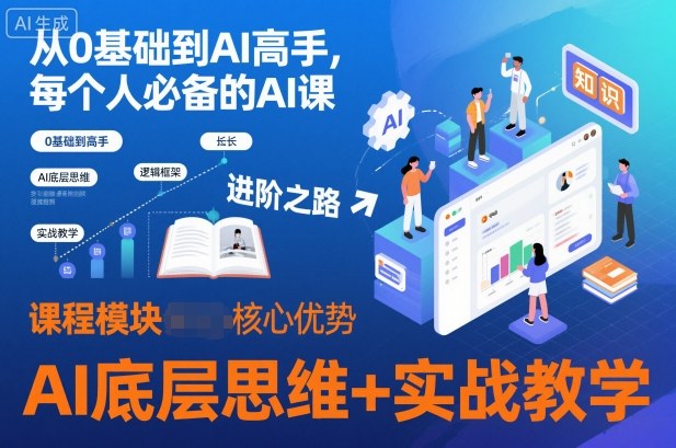 从0基础到AI高手，每个人必备的AI课，AI底层思维+实战教学-蓝天网创