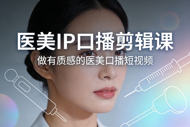 医美IP口播剪辑课，做有质感的医美口播短视频-蓝天网创