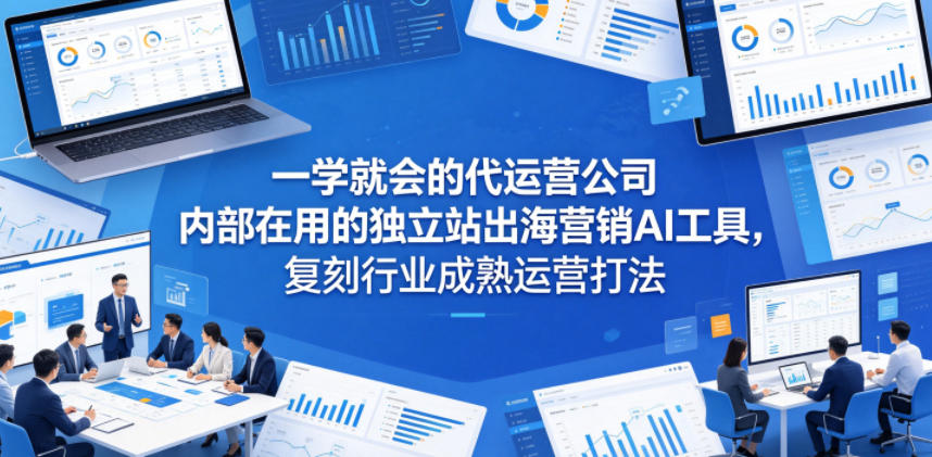 一学就会的代运营公司内部在用的独立站出海营销AI工具，复刻行业成熟运营打法-蓝天网创