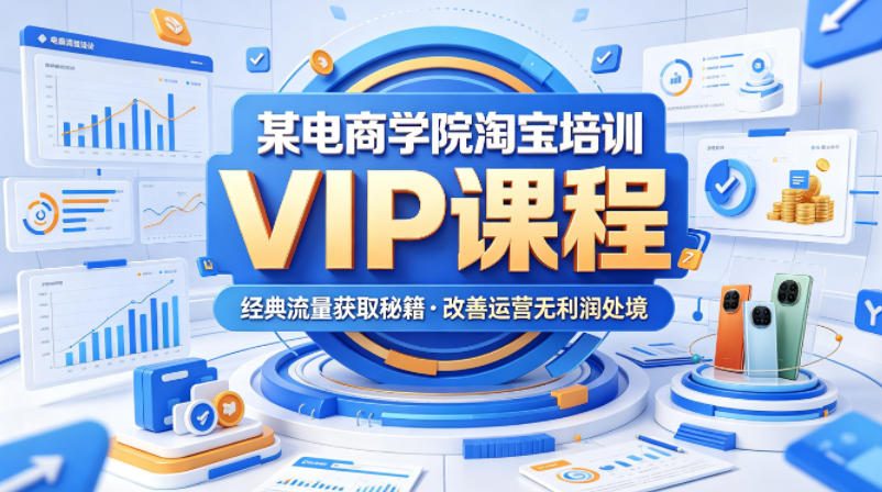 某电商学院淘宝培训VIP课程，各种经典有用的流量获取秘籍，改善运营产品没利润的处境（2026年5月）-蓝天网创