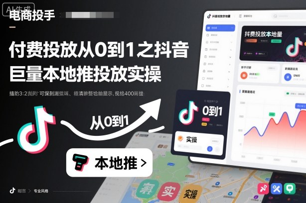 付费投放从0到1之抖音巨量本地推投放实操-蓝天网创