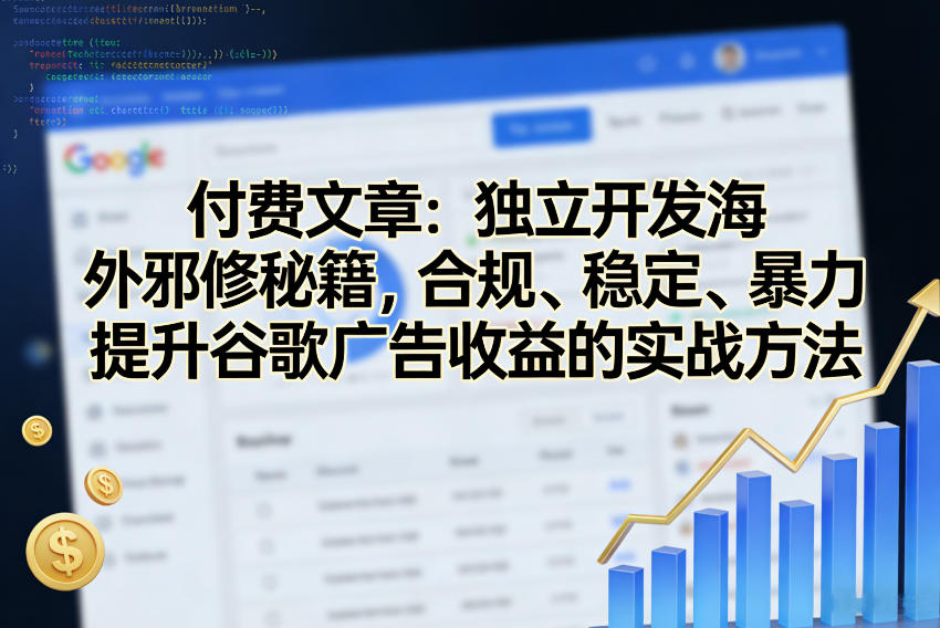 付费文章：独立开发海外邪修秘籍，合规、稳定、暴力提升谷歌广告收益的实战方法-蓝天网创