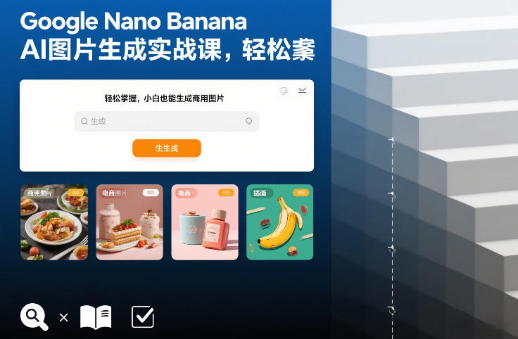 Google Nano Banana AI图片生成实战课，轻松掌握，小白也能生成商用图片-蓝天网创