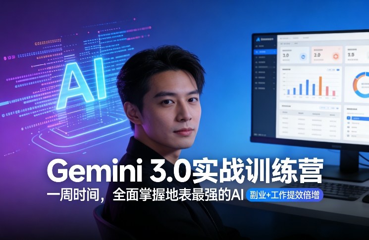 Gemini 3.0实战训练营，一周时间，全面掌握地表最强的AI，副业+工作提效倍增（更新）-蓝天网创