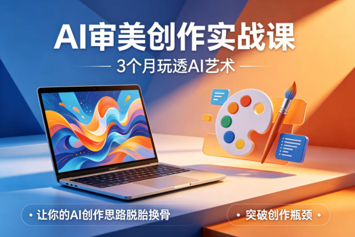 AI审美创作实战课，3个月玩透AI艺术，让你的AI创作思路脱胎换骨，突破创作瓶颈-蓝天网创