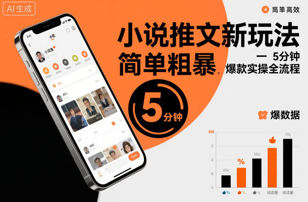 小说推文新玩法，简单粗爆，5分种一个爆款实操全流程-蓝天网创